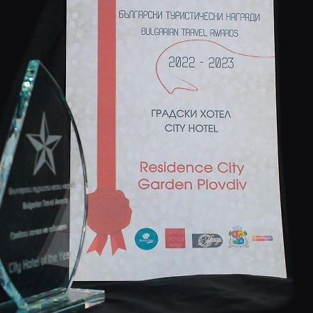 Residence City Garden - Certificate Of Excellence Top 10 Best Five-Stars City Hotels For 2024 Awarded By Htif Plovdiv Eksteriør bilde